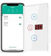 YIFAN Smart Water Heater Switch, 20A Water Heater Timer with Energy Monitoring, Manual Adjustment...