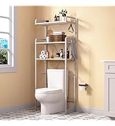 Huhote Over The Toilet Storage Rack with 3-Tier Bathroom Shelves, Space Saver Toilet Shelf, Bathr...