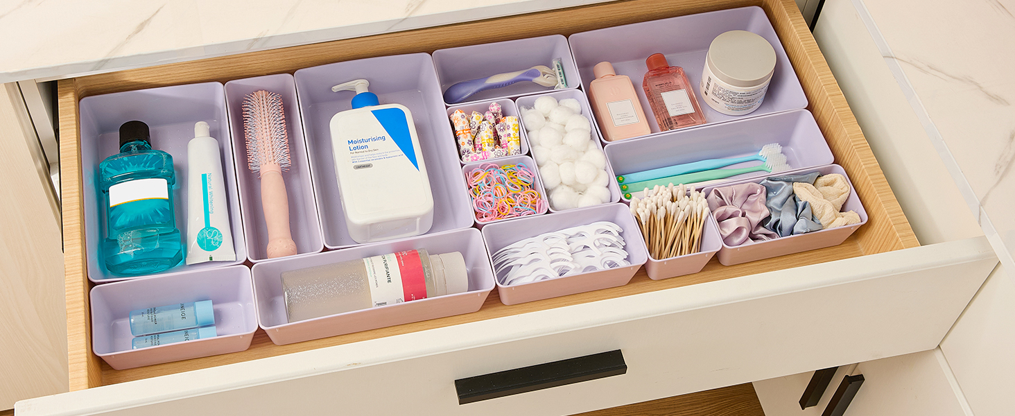 bathroom drawer organizers