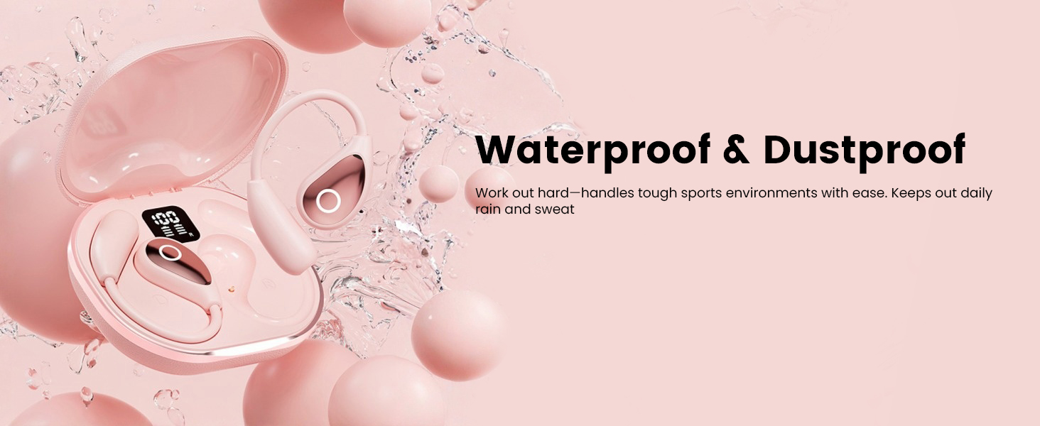 Bluetooth Headphones with Clear Calls,50H Playtime,Waterproof Over Ear Buds