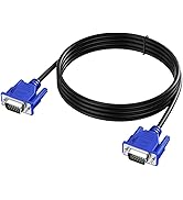 VGA Cable 10 Feet, VGA Computer Cable Adapter Cord HD15 1080P Full HD High Resolutionfor TV Compu...