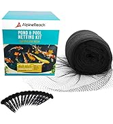 AlpineReach Koi Pond Netting Kit 28 x 30 ft Black Heavy Duty Woven Fine Mesh Net Cover for Leaves...