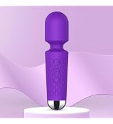 Personal Mini Massager - Handheld Vibration Wand, Quiet &amp; Waterproof - 20 Speeds 8 Patterns Cordl...