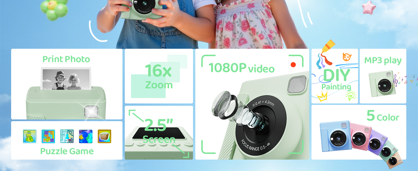 Kids Camera Instant Print