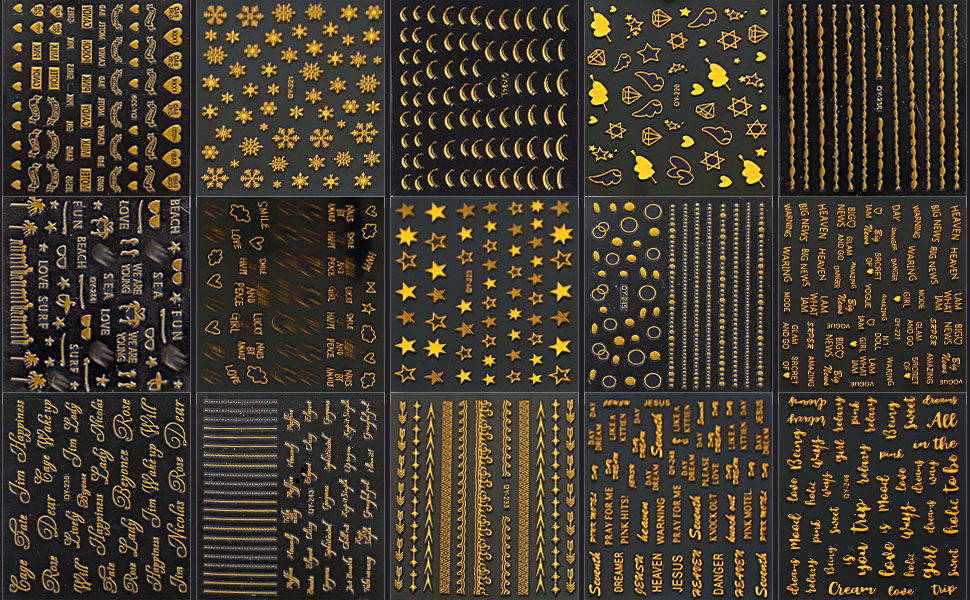 90 Sheets Nail Stickers for Nail Art DIY