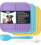 Lick Mat for Dogs and Cats, Licking Mat with Suction Cups for Dog Anxiety Relief, Cat Peanut Butt...
