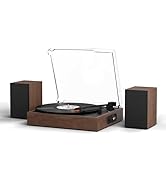Vinyl Record Player with External Stereo Speakers Vintage Turntable for Vinyl Records LP Players ...