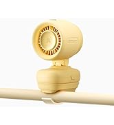JISULIFE 2026 Clip Fan – Small &amp; Stylish with 38H Cooling, Soft Night Light, One-Click Detachable...
