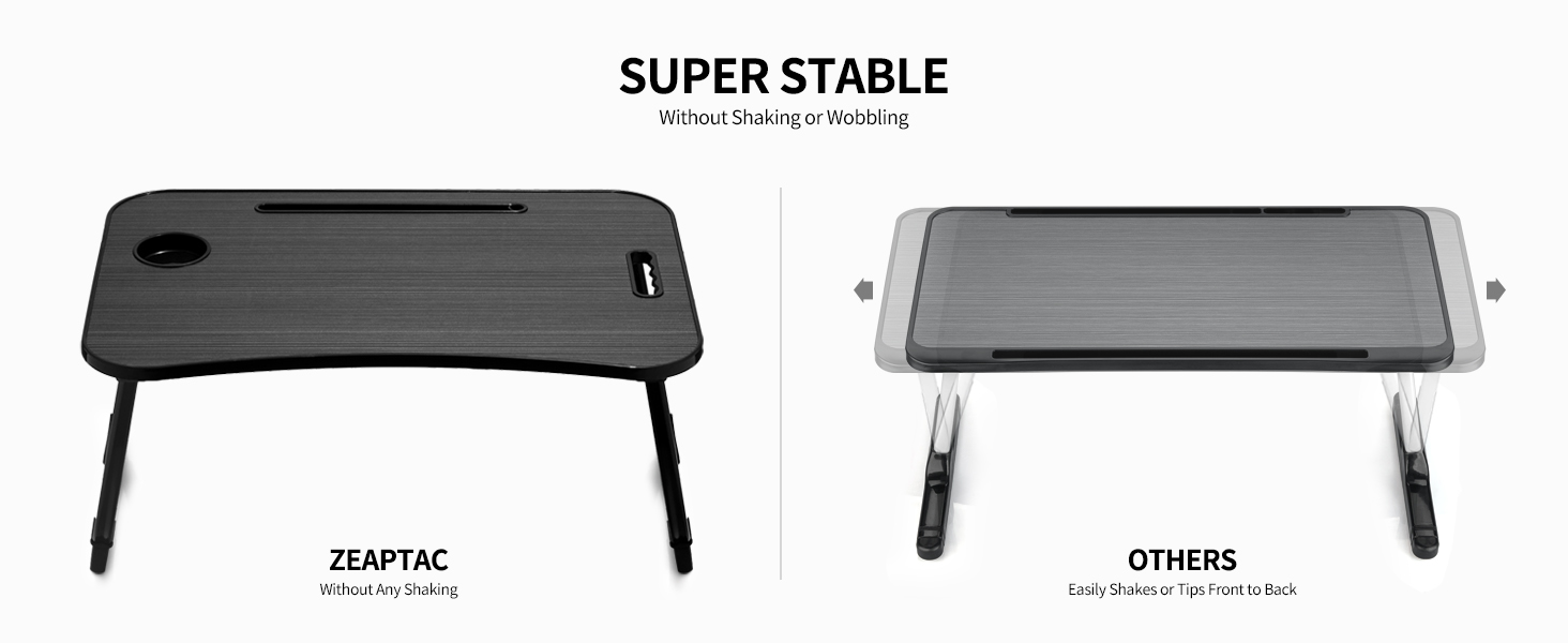 ZEAPTAC Laptop Bed Desk, Foldable Lap Table, Portable Study Table