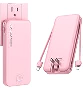 Nusyddy 22.5W Super Fast Charging Portable Charger with Wall Plug,12000mAh USB-C Power Bank Built...