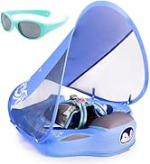 Mambobaby Float with Canopy and Tail New Upgraded Non-Inflatable Baby Pool Float Mambo Float Swim...