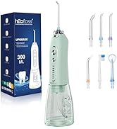 H2ofloss Water Dental Flosser Teeth Pick: Portable Cordless Oral Irrigator with 5 Modes, 300ML Re...