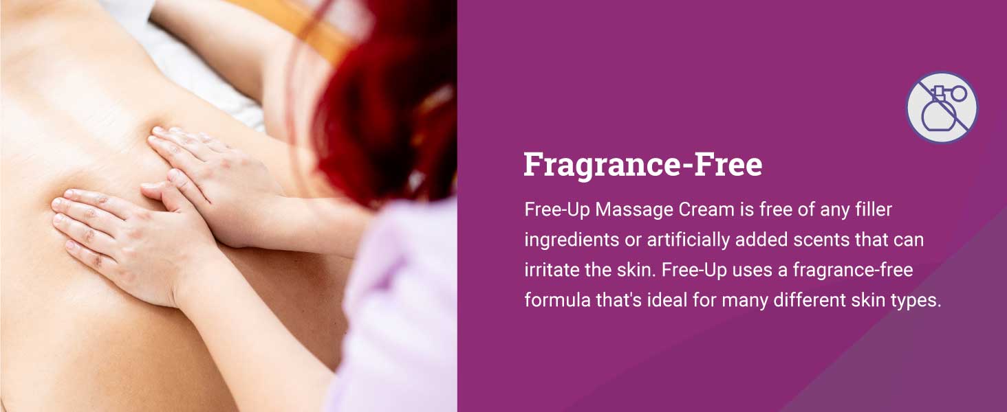 Free-Up uses a fragrance-free formula that's ideal for many different skin types.