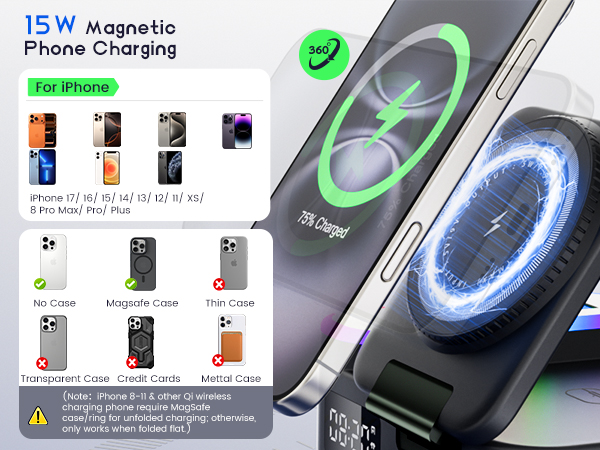 charging station 8 in 1 wireless charger multi device charger Apple