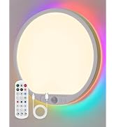 Combuh Rechargeable Battery Operated Ceiling Light for Shower Inside Wireless, 105 Day Battery Li...