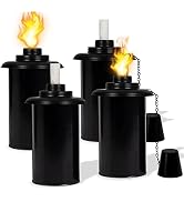 12oz Torch Replacement Canisters - 4 Pack Bamboo Torch Fuel Canister Torches Cans With Wicks and ...