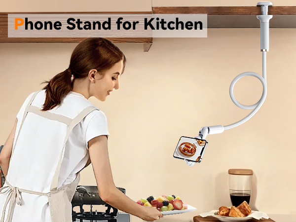 Phone Satnd for Kitchen with Clamp to Free Your Hands