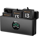 K&amp;F Concept Hero 13 Baterías, paquete de 3 baterías Enduro Hero13 y cargador rápido mejorado comp...