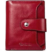 BOSTANTEN Women Leather Wallet RFID Blocking Small Bifold Zipper Pocket Wallet Card Case Purse wi...