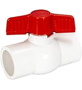 Eastman 1 Inch Slip Schedule 40 PVC Quarter Turn Ball Valve, Brass Plumbing Fitting, 20115