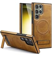 Lunivop for Samsung Galaxy s24 Ultra Case Leather [Compatible with Magsafe Wireless Charging] Mag...