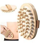 2 PCS Meridian Massage Brushes, Wood Therapy Massage Tools with Essential Oil, Handheld Meridian ...