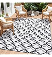 OLANLY Reversible Outdoor Rug 5x8 ft Clearance, Waterproof Outdoor Plastic Straw Rug with Interla...