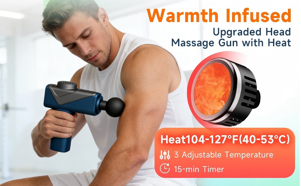 percussion massager handheld massage gun heated massage gun massage gun with heat
