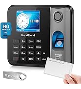 HapAttend Time Clock - Fingerprint Time Clocks for Employees Small Business Automatic Calculate H...