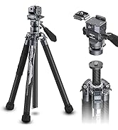 ULANZI F38 Video Travel Tripod, 61.4" Lightweight Carbon Fiber Camera Tripod with Quick Release 1...
