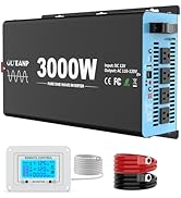 OLTEANP 2024 New Upgraded 3000 Watts Pure Sine Wave Inverter, 12V DC to 110V AC Power Inverter wi...