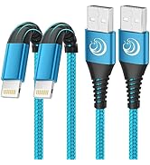 Aioneus iPhone Charger 6ft 2Pack, (MFi Certified) Lightning Cable Fast Charging Nylon Braided iPh...