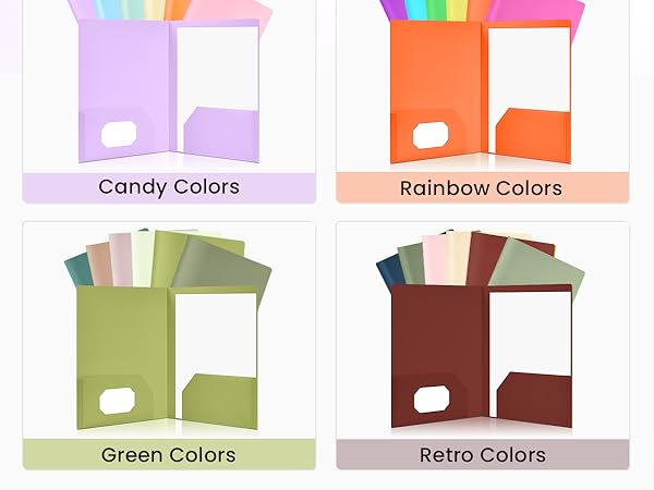 plastic folders with pockets