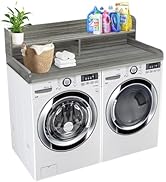 Royxen Laundry Countertop with Storage Universal Fit, Washer and Dryer Countertop with Shelf, Lau...