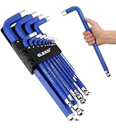 ELEAD Jumbo Hex Key Allen Wrench Set | 13-Piece Metric 2-19mm | Long Ball End Durable S2 | Automo...