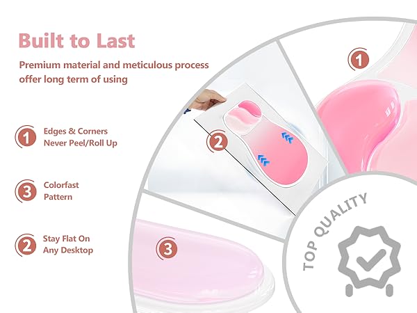 cute mouse pad with wrist pad floral design for girls women female desk accessories