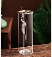 Insence-Stick Holder [Anti-Ash Flying], Modern Incense Burner Holder with Removable Glass Ash Cat...