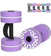 Sportneer Water Weights Aquatic Exercise Dumbbells Water Dumbbell Aerobics Workouts Set of 2 EVA ...
