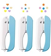UCEC 3 Pack Paper Craft Hole Punch Shapes, 1/4 Inch Single Hole Puncher for Crafts, Small Handhel...