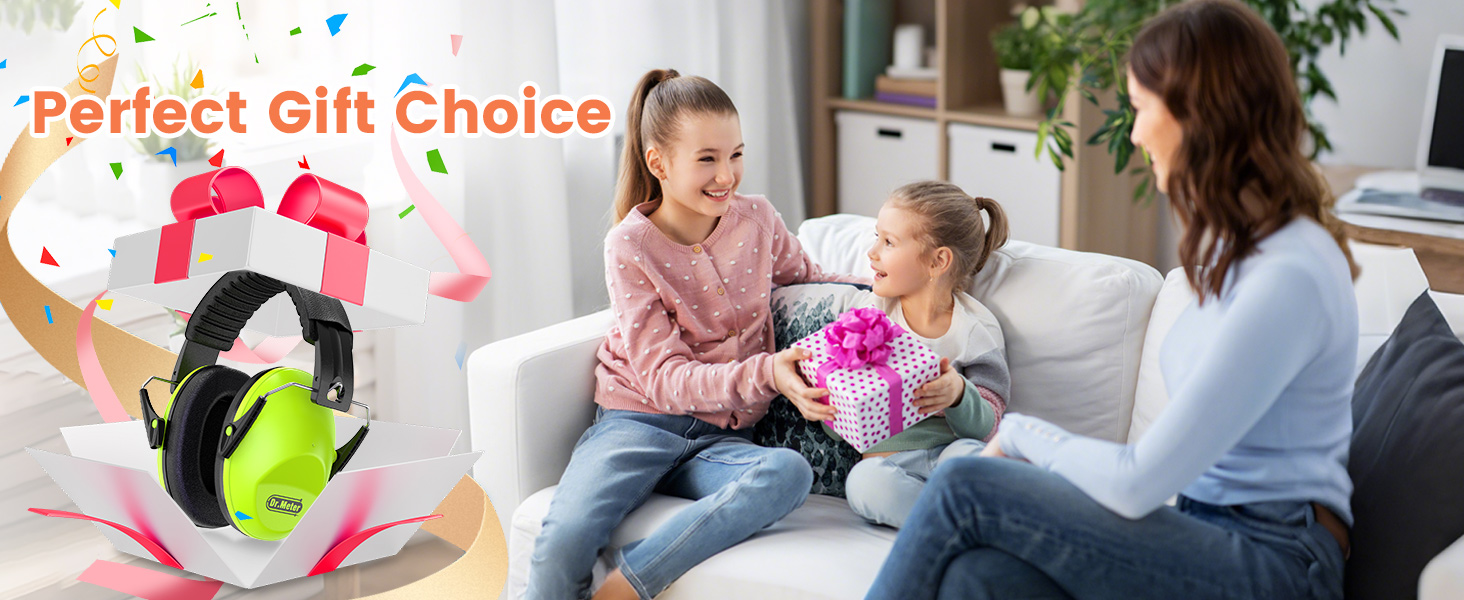 Dr.meter Ear Muffs for Noise Reduction: 27.4SNR Noise Cancelling Headphones for Kids Adults