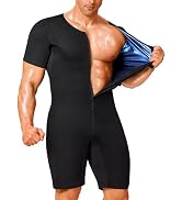 Junlan Sauna Suit for Men Full Body Waist Trainer Sauna Shirt for Working Out