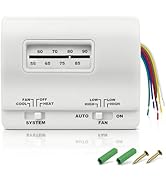 7330F3852 RV Air Conditioner Thermostat, Single Stage Heating &amp; Cooling Control Compatible with C...
