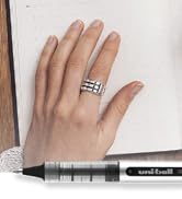 Vision Rollerball Pens, Black Pens Pack of 12, Fine Point Pens with 0.7mm Medium Black Ink, Ink B...