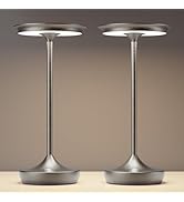 Tpczqj Cordless Table Lamp Rechargeable-LED Battery Operated Lamps, Portable 3 Color Touch Dimmin...