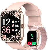 Smart Watches for Women, 1.85" Alexa Fitness Trackers with Call &amp; SMS, Heart Rate, SpO2, Stress &amp;...