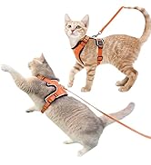 Luxelle 2 Pack Escape-Proof Cat Harness and Leash Set for Walking – Adjustable No Pull Soft Vest ...
