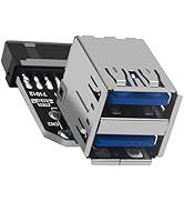 WLGQ USB 3.0 Dual Port Adapter – 19/20 PIN to Dual USB 3.0 Female Header for PC Motherboard Expan...