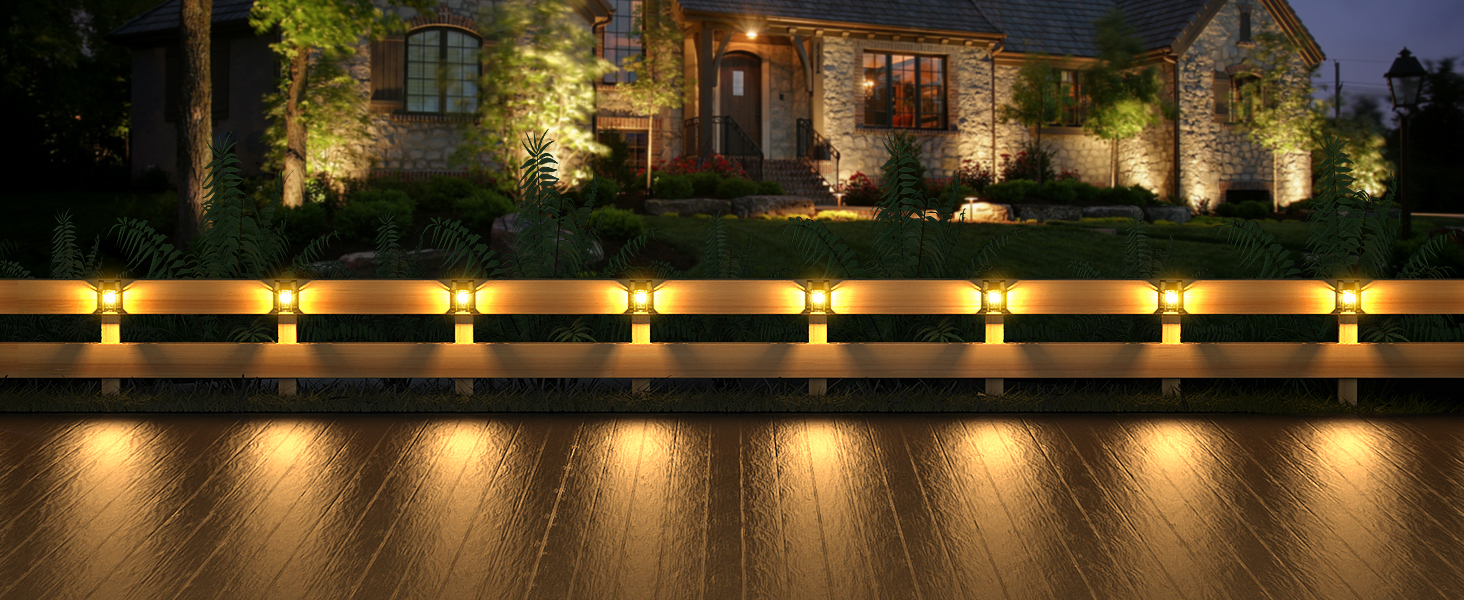 solar fence lights