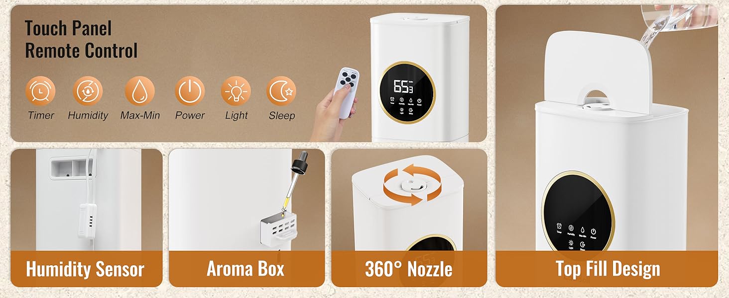 lacidoll humidifiers for bedroom large room