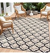 OLANLY Reversible Outdoor Rug 5x8 ft Clearance, Waterproof Outdoor Plastic Straw Rug with Interla...